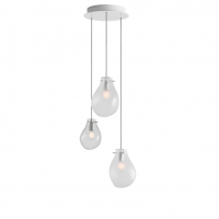 soap chandelier / 3 pcs 1x clear / 2x frosted
