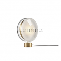 orbital table lamp polaris white / patina gold