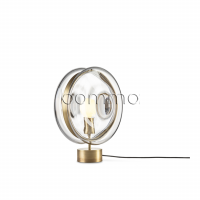 orbital table lamp moon clear / patina gold